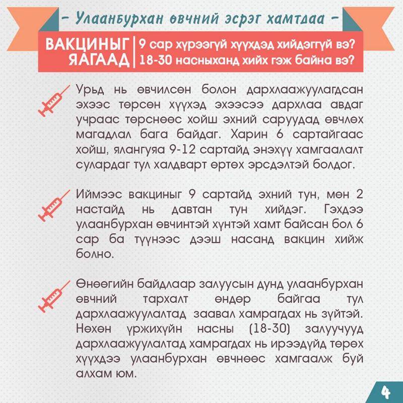 Яагаад 18-30 насныханд улаанбурханы эсрэг вакциныг хийж байгаа вэ?